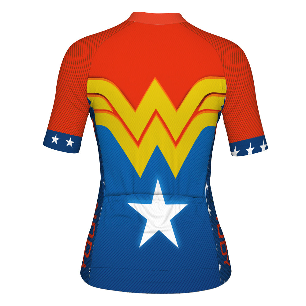 Customized Wonder Women Short Sleeve Cycling Jersey