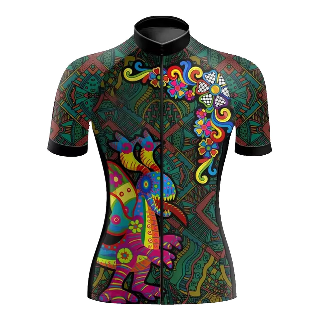 Customized Mexico Aztec Cycling Short Sleeve For Women