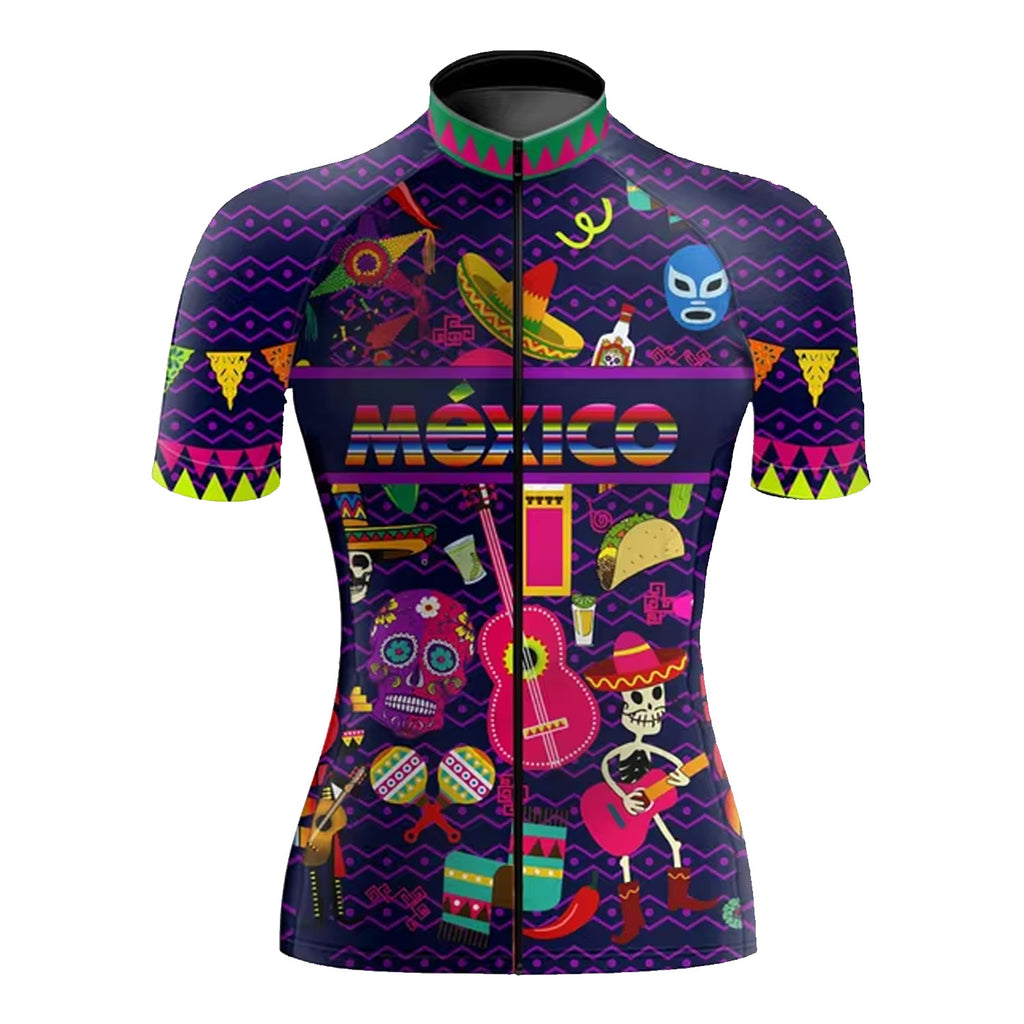 Customized Mexico Aztec Cycling Short Sleeve For Women