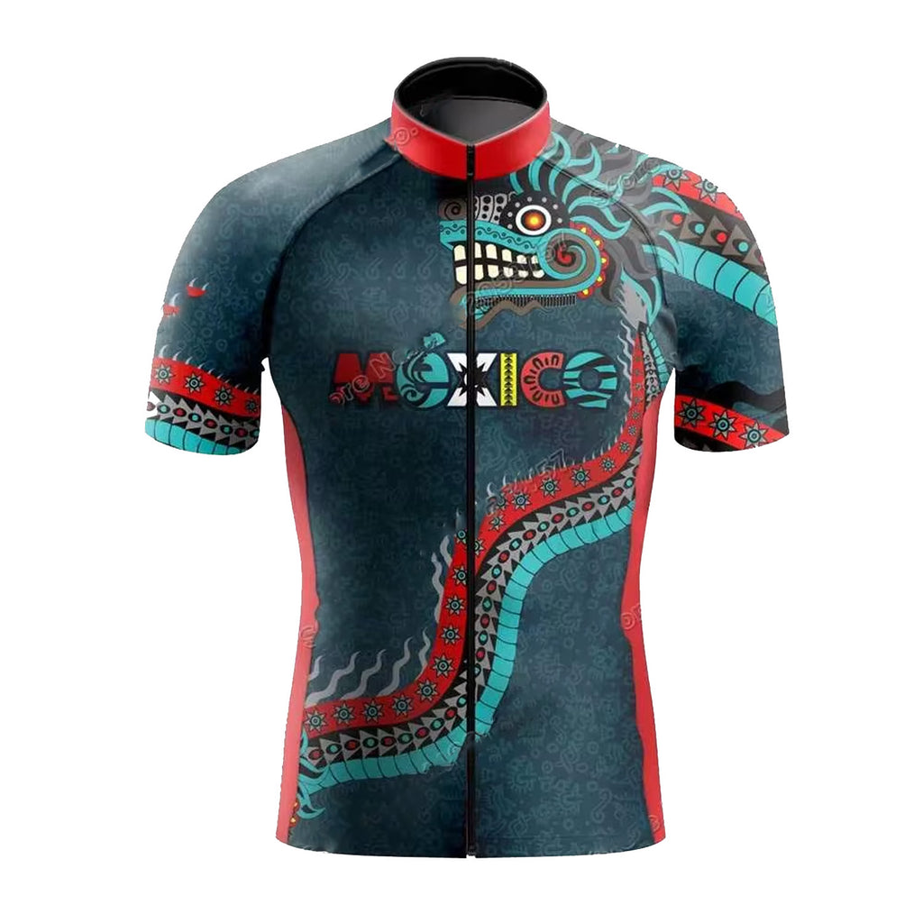 Customized Mexico Aztec Cycling Short Sleeve For Men