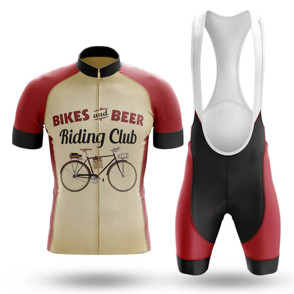 Custom Name Bikes And Beer Riding Clup Cycling Jersey For Men