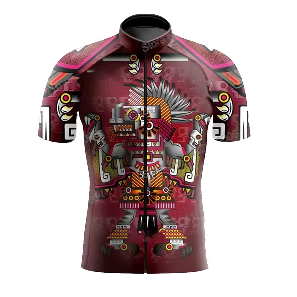 Customized Mexico Aztec Cycling Short Sleeve For Men