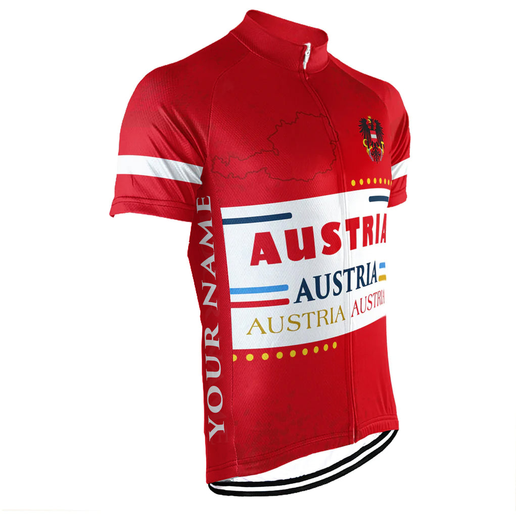 Customized Austria Short Sleeve Cycling Jersey for Men D01280520_15 / XL