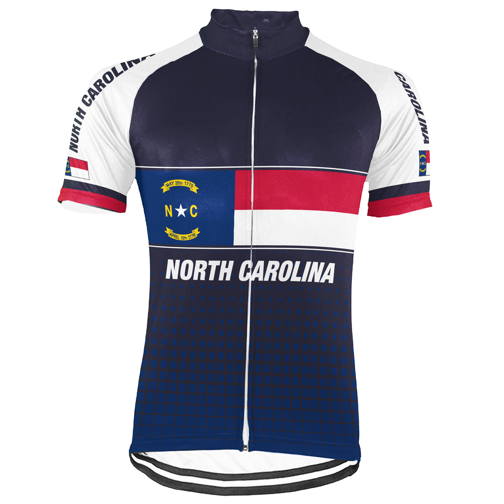 Customized North Carolina Short Sleeve Cycling Jersey for Men