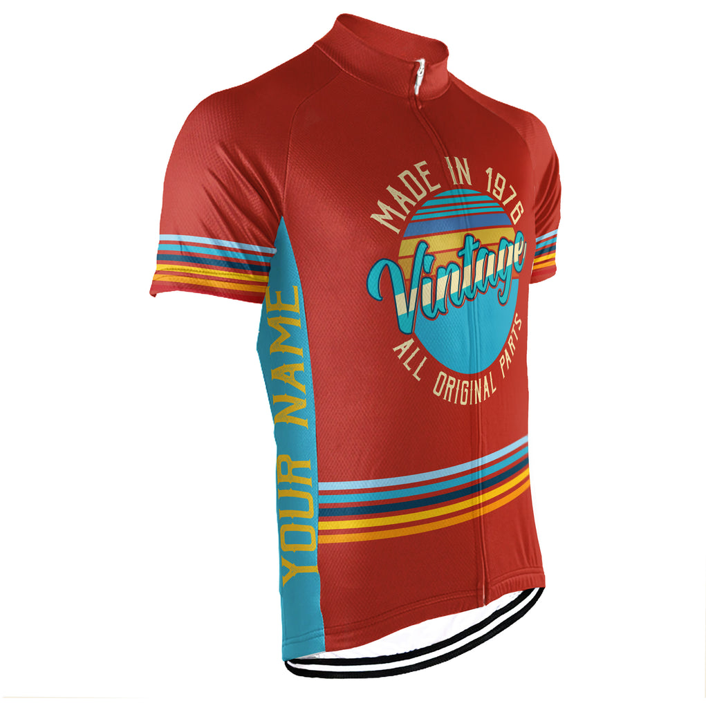 Cool Cycling Jersey with Arm Sleeves Retro Custom Year Vintage Mens Bike Jersey 2XL / S