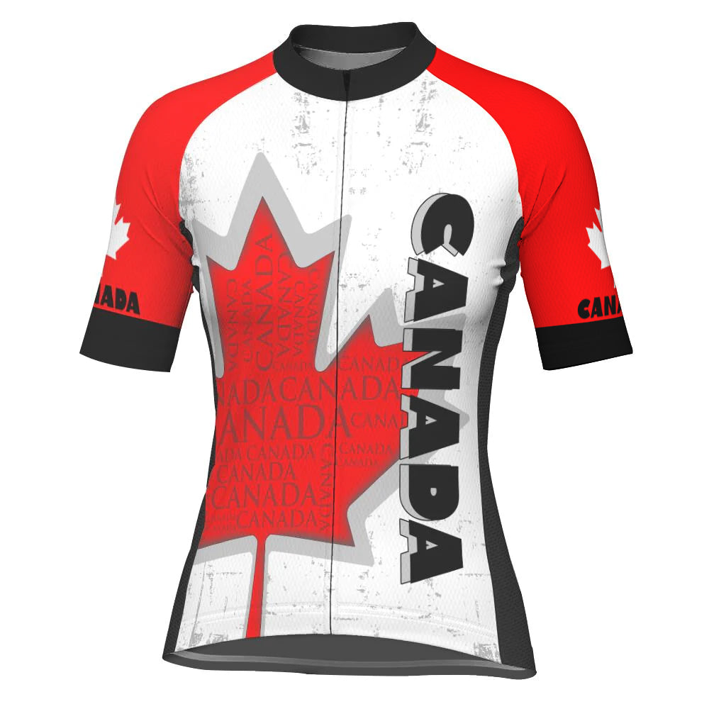 Canada Maple leaf Cycling Jersey White Red
