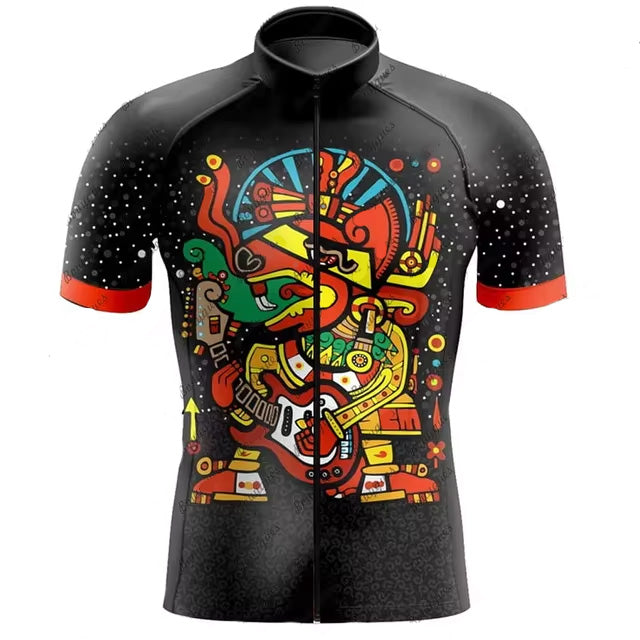 Customized Mexico Aztec Cycling Short Sleeve For Men