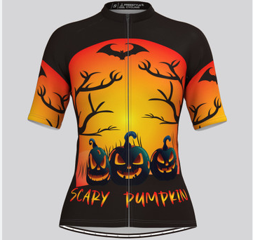 Personalized Halloween Short Sleeve Cycling Jersey for Women