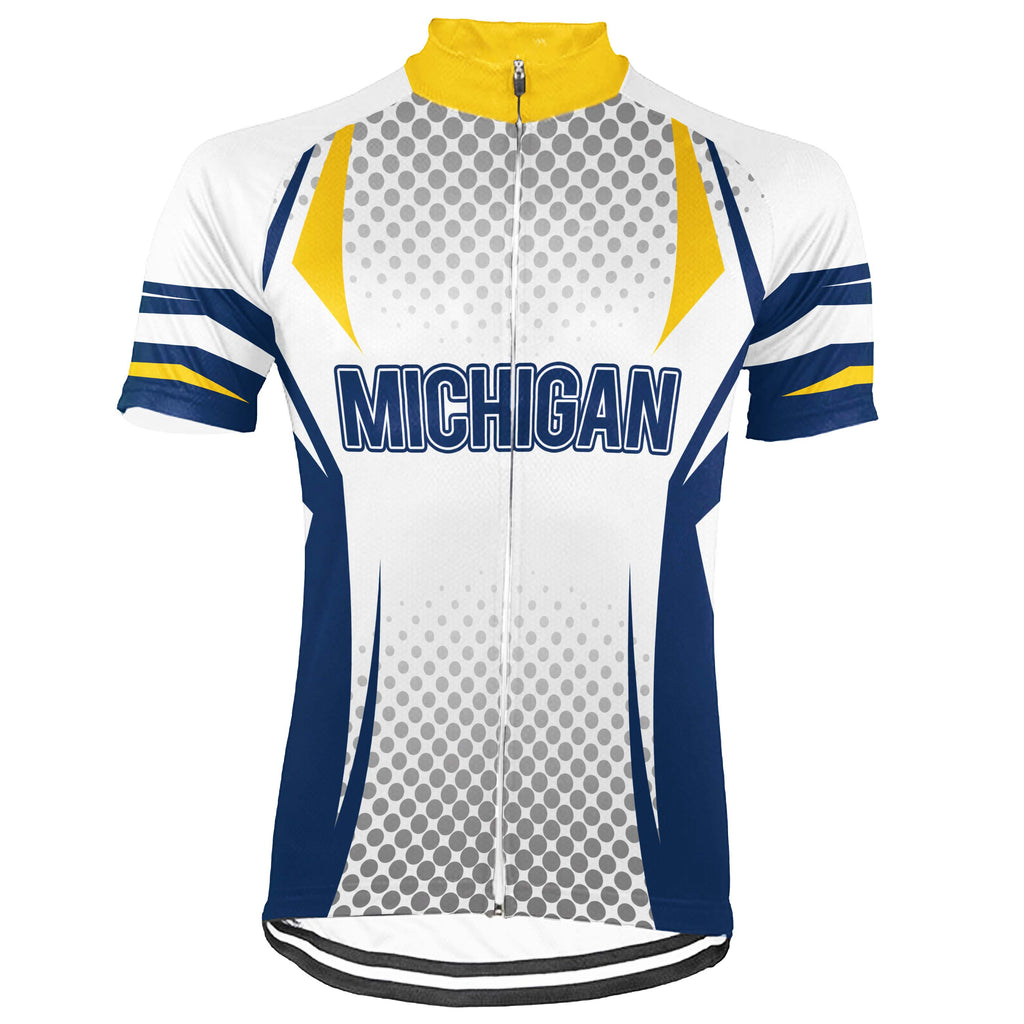 Customized Michigan Short Sleeve Cycling Jersey for Men