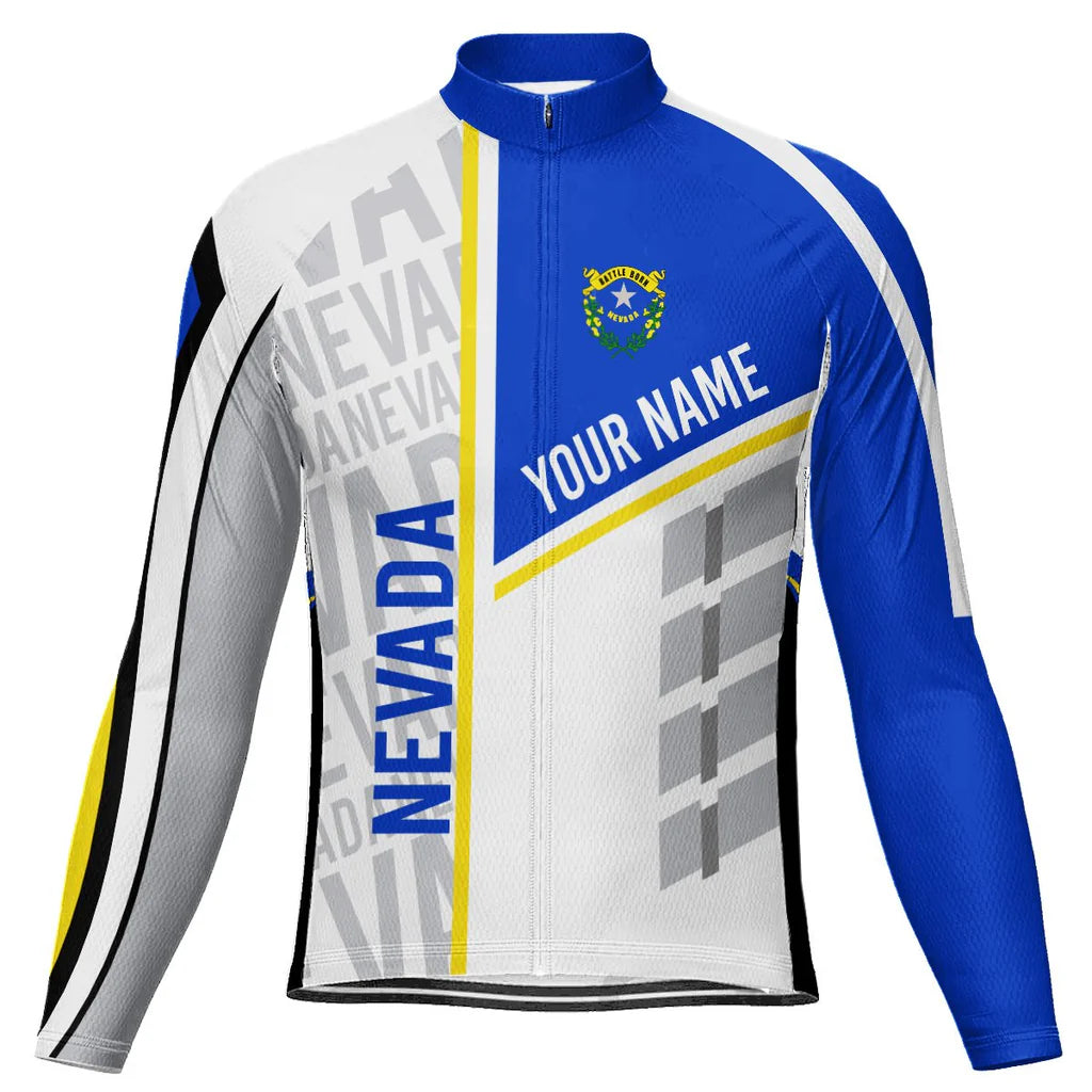 Customized Nevada Long Sleeve Cycling Jersey for Men