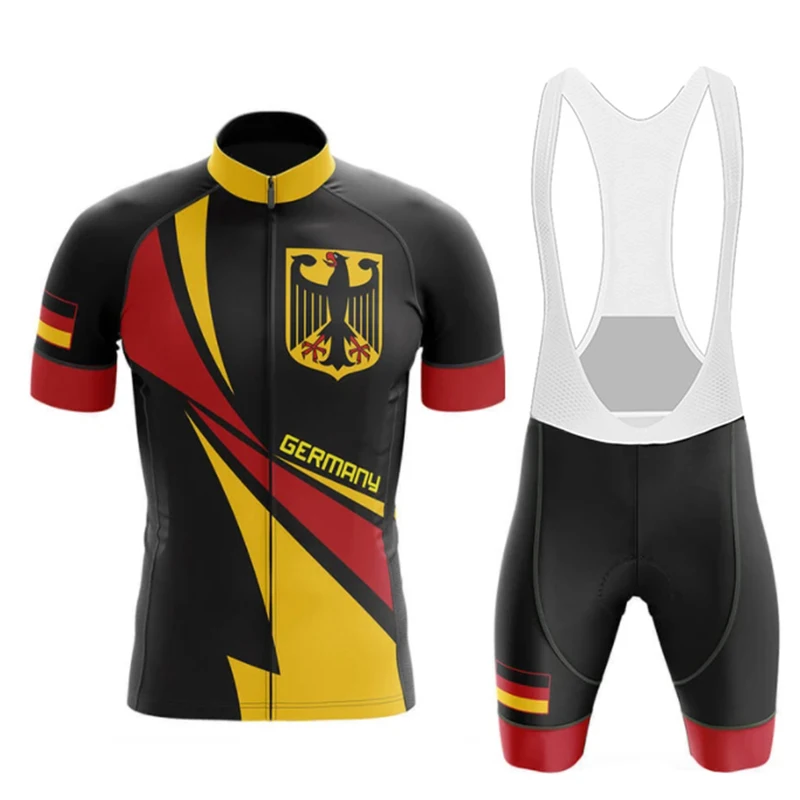 Customized Germany 2024 Summer New Cycling Jersey Set Men's Racing Bicycle