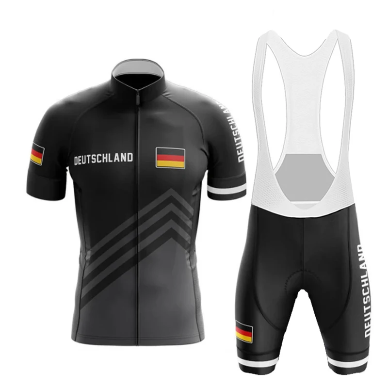 Customized Germany 2024 Summer New Cycling Jersey Set Men's Racing Bicycle