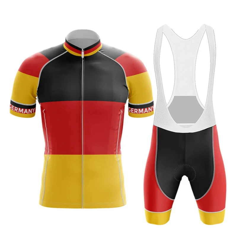 Customized Germany 2024 Summer New Cycling Jersey Set Men's Racing Bicycle