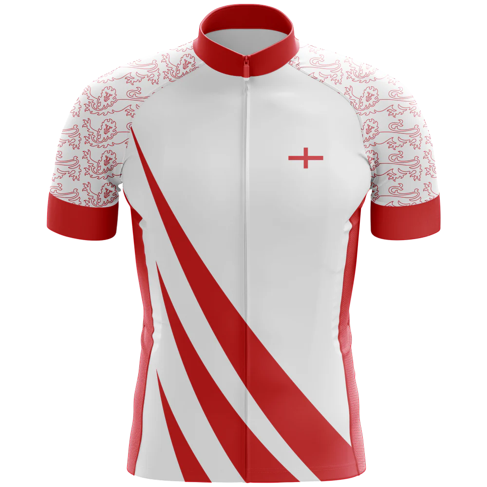 Personalized England Short Sleeve Cycling Jersey for Men - England Shirt