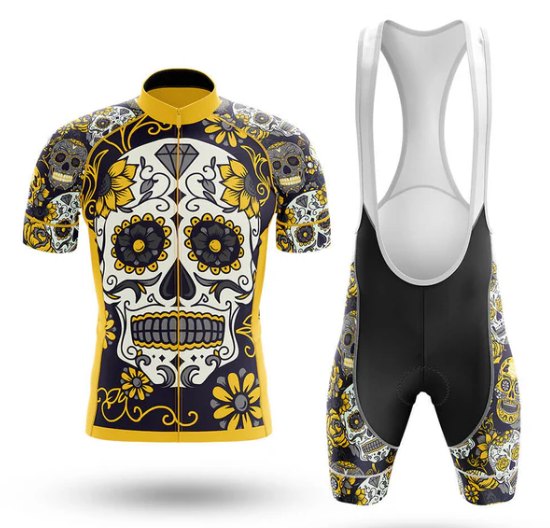 Personalized Sugar Skull Cycling Kit Cycling Jersey For Men