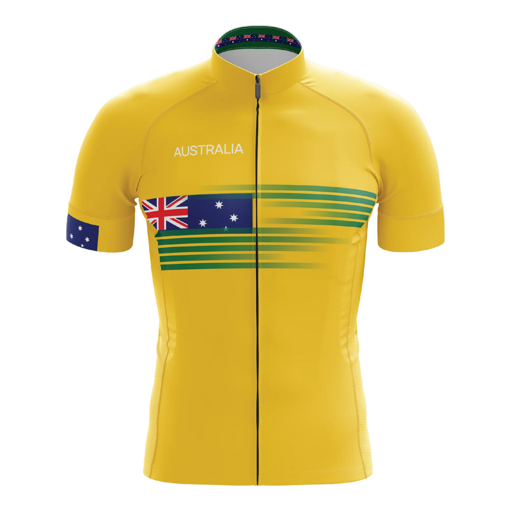 Customized Australia Short Sleeve Cycling Jersey for Men