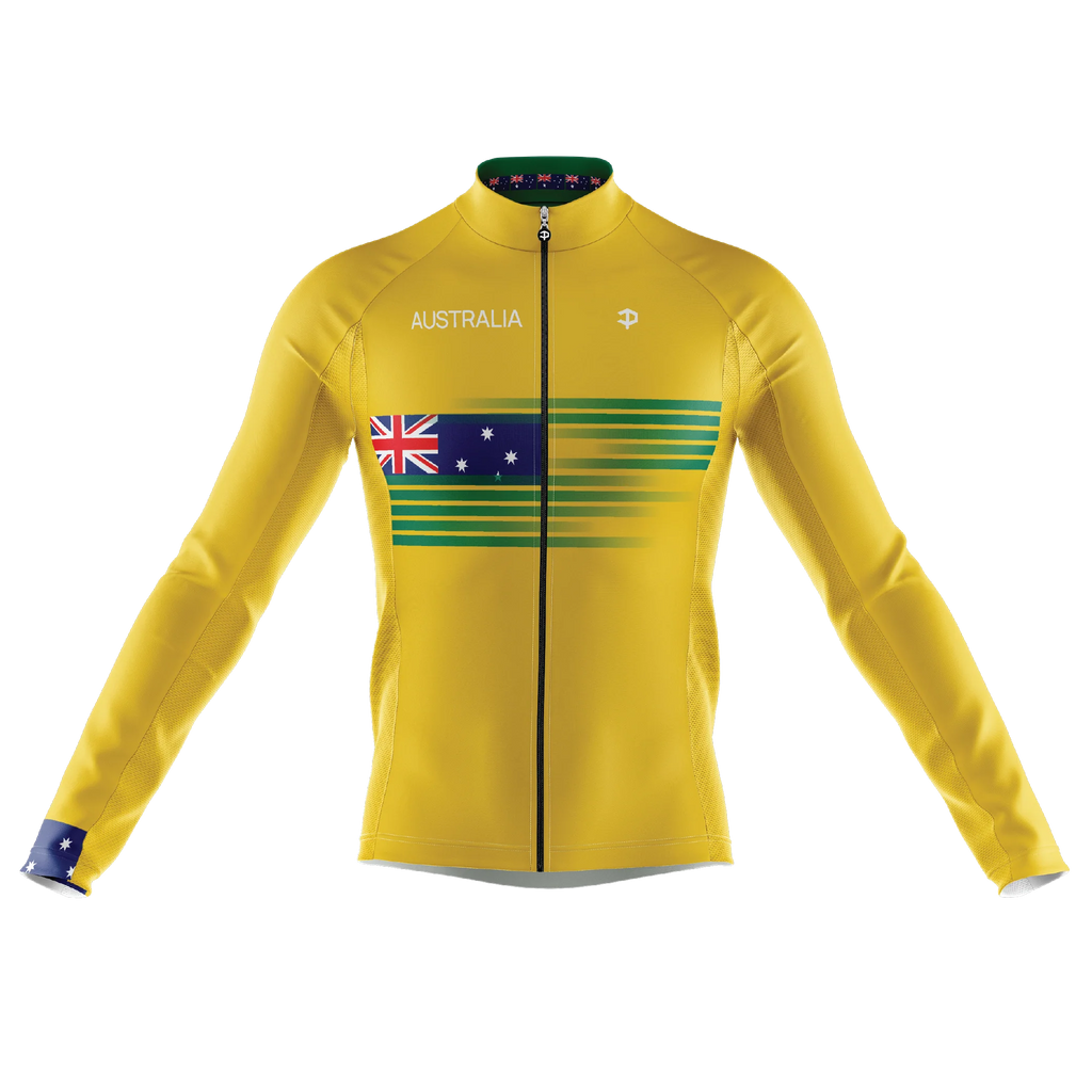 Customized Australia Short Sleeve Cycling Jersey for Men