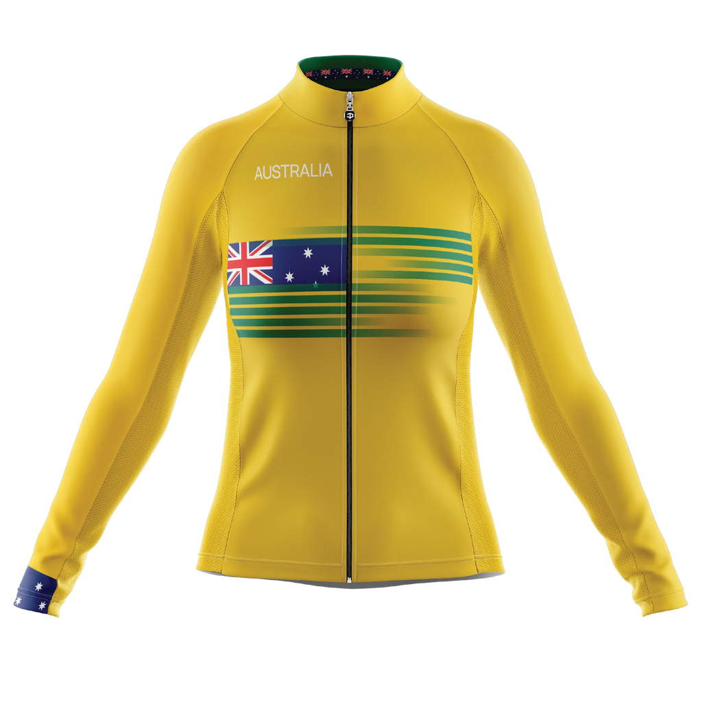 Personalized Australia Short Sleeve Cycling Jersey For Women