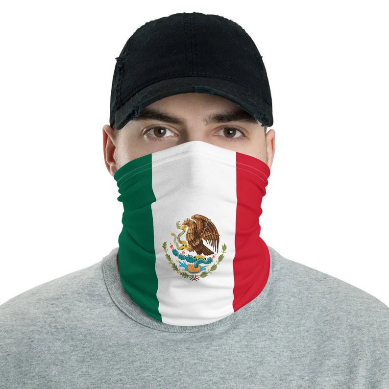 Mexico Neck Gaiter 100% Polyester Sun protection Sweat absorption Cooling