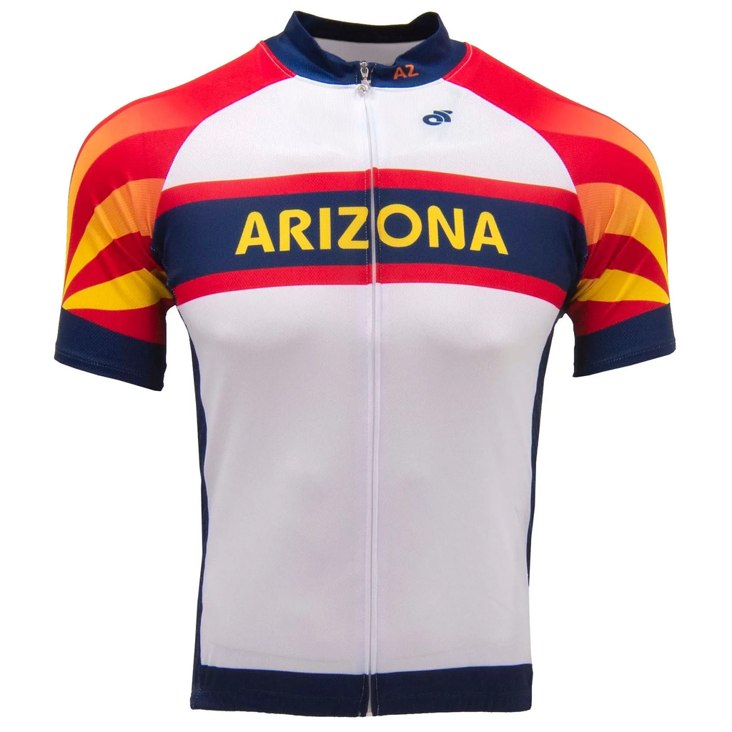 Customized Arizona Winter Thermal Fleece Short Sleeve Cycling Jersey for Men