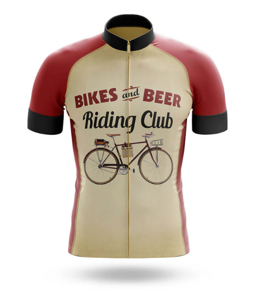 Retro Beer Riding Club Vintage Cycling Jersey Men's Cycling Kit