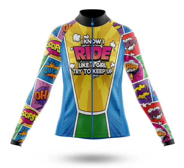 Like A Girl Comic Cycling Jersey For Women Women's Cycling Kit