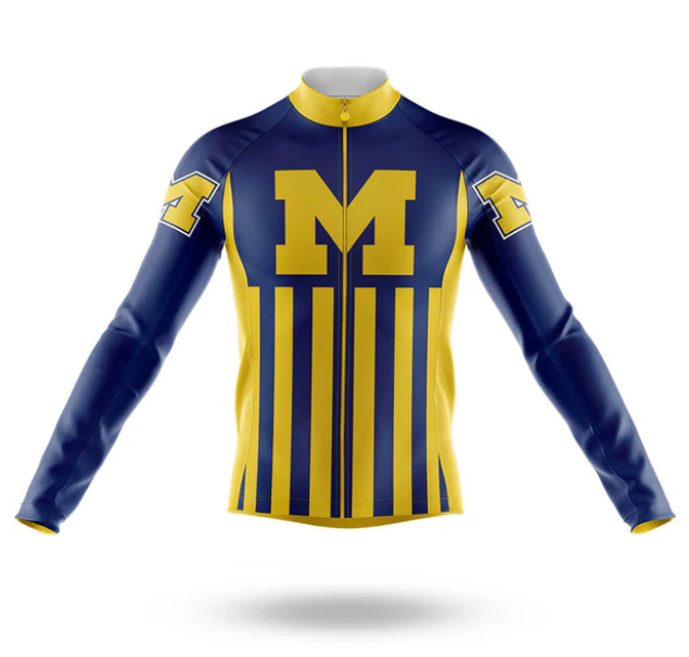 Customized Name University of Michigan Cycling Kit For Men