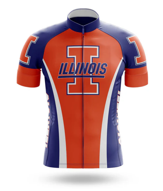 Customized University Of Illinois Urbana Cycling Kit For Men