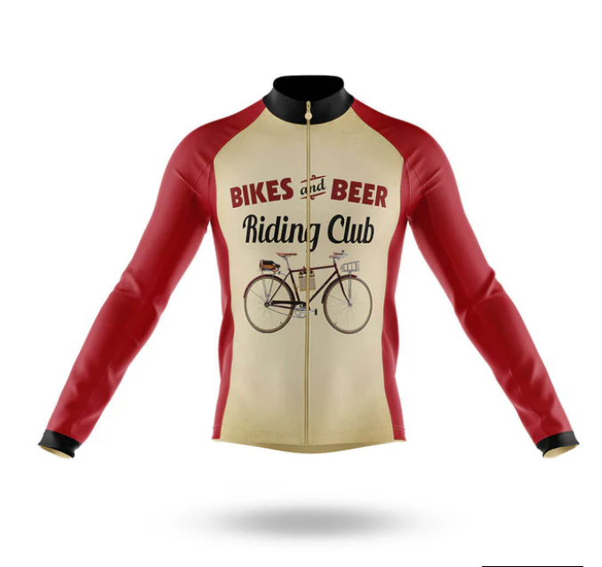 Custom Name Bikes And Beer Riding Clup Cycling Jersey For Men