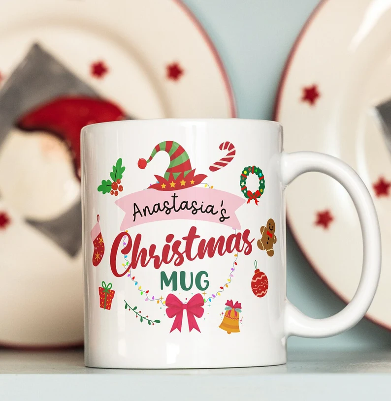 Personalized Christmas mugs, Winter mug, Holiday mug, Gifts for her, Christmas gifts