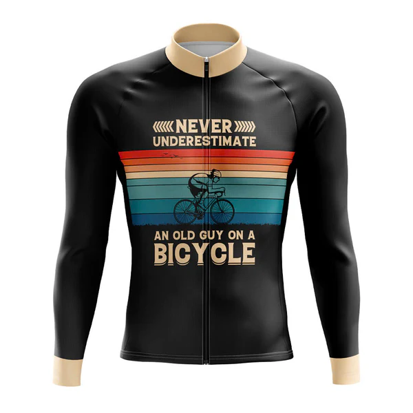 Customized Old Man Long Sleeve Cycling Jersey for Men