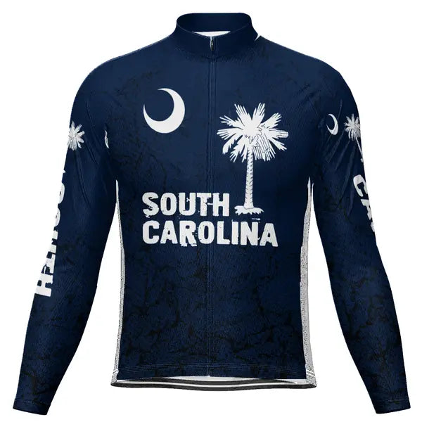 Customized South Carolina Long Sleeve Cycling Jersey for Men