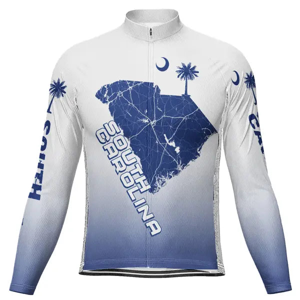 Customized South Carolina Long Sleeve Cycling Jersey for Men