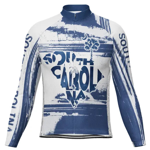 Customized South Carolina Long Sleeve Cycling Jersey for Men