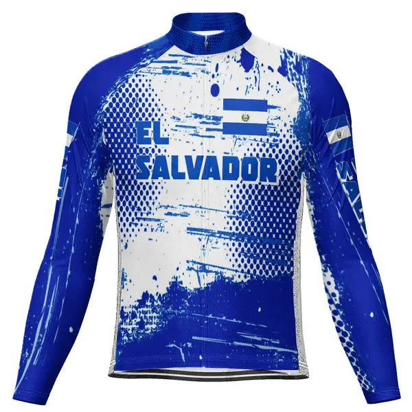 Customized El Salvador Long Sleeve Cycling Jersey for Men