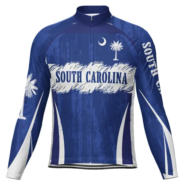 Customized South Carolina Long Sleeve Cycling Jersey for Men