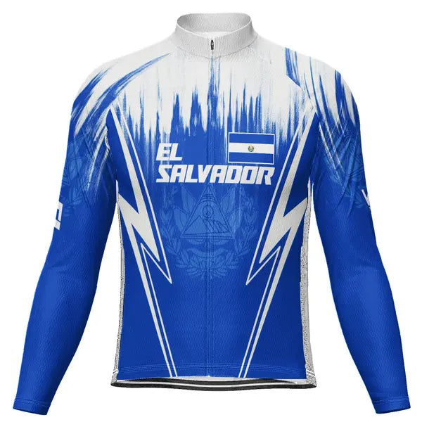 Customized El Salvador Long Sleeve Cycling Jersey for Men