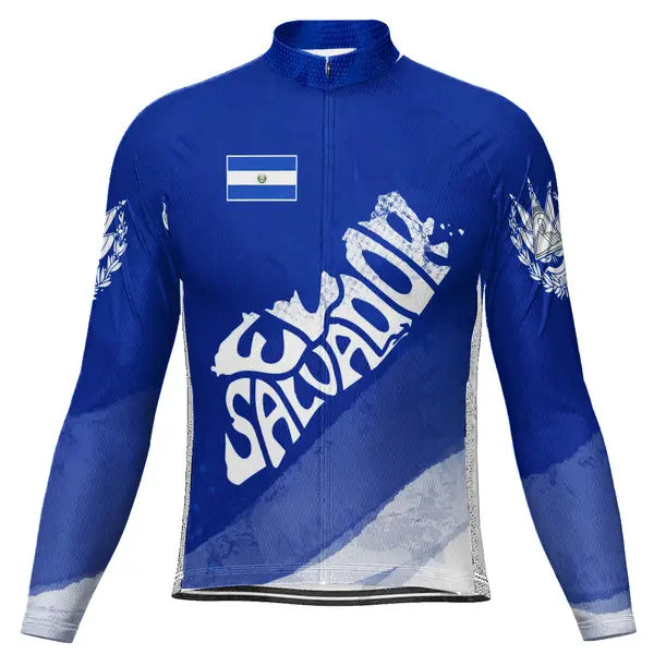 Customized El Salvador Long Sleeve Cycling Jersey for Men