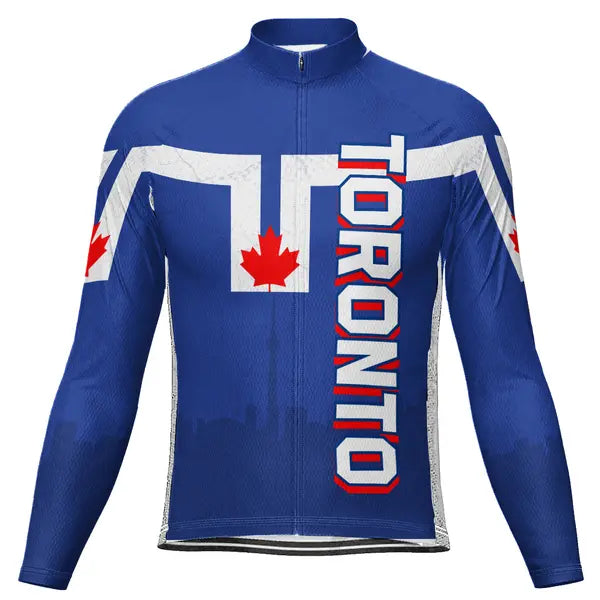 Customized Toronto Long Sleeve Cycling Jersey for Men