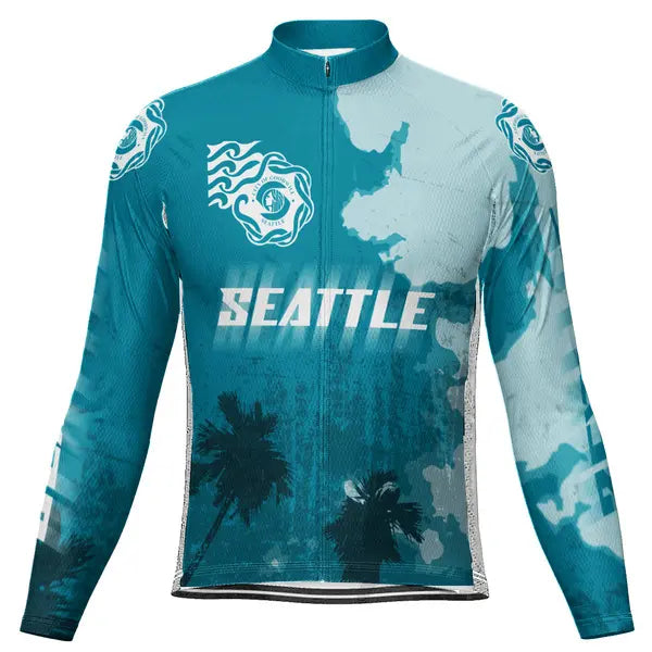 Customized Seattle Long Sleeve Cycling Jersey for Men