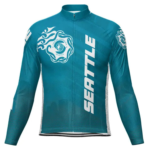 Customized Seattle Long Sleeve Cycling Jersey for Men