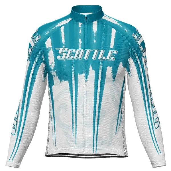 Customized Seattle Long Sleeve Cycling Jersey for Men