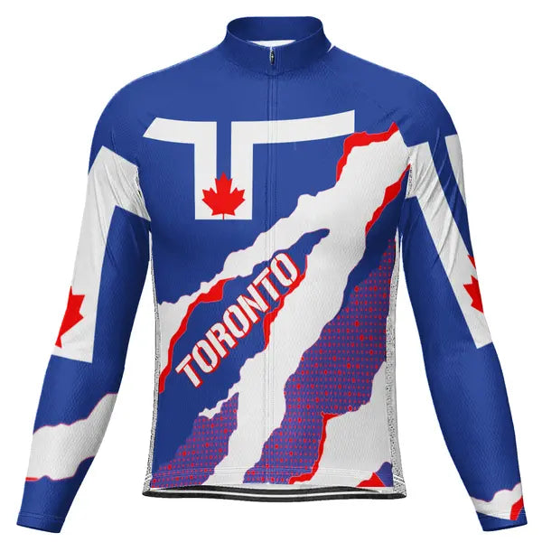 Customized Toronto Long Sleeve Cycling Jersey for Men