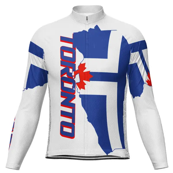 Customized Toronto Long Sleeve Cycling Jersey for Men