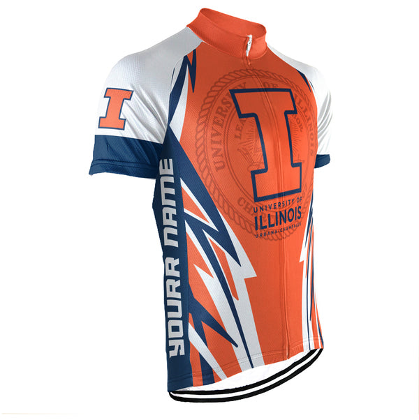 Customized Name University of Illinois at Urbana Cycling Short For Men