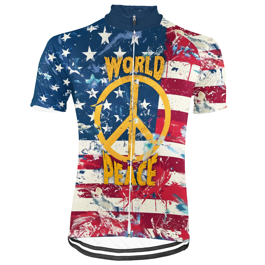 Customized PEACE Collection 2 Short Sleeve Cycling Jersey For Men and Women