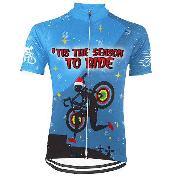 Customized Christmas Tis The Season To Ride Short Sleeve Cycling Jersey For Men And Women