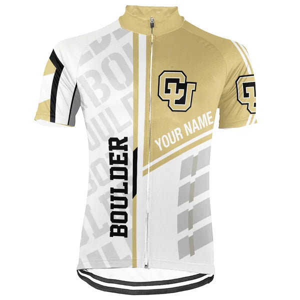 Customized University of Colorado Boulder (CU Boulder) Short Sleeve Cycling Jersey For Men And Women