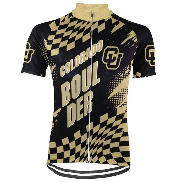 Customized University of Colorado Boulder (CU Boulder) Short Sleeve Cycling Jersey For Men And Women