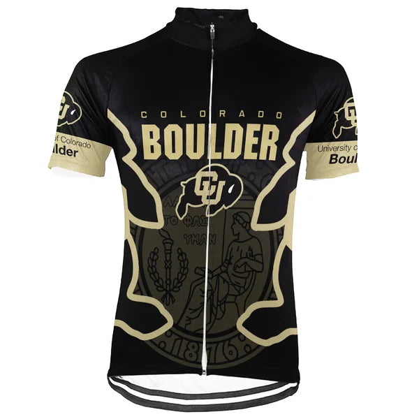 Customized University of Colorado Boulder (CU Boulder) Short Sleeve Cycling Jersey For Men And Women